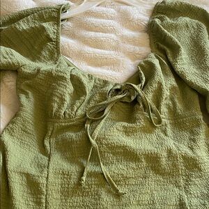 La Hearts Sage Textured Blouse
